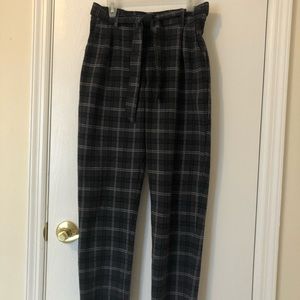 Black Plaid pants for Girls